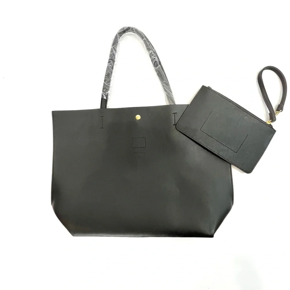Disney Mickey Mouse Black Tote Bag with Matching Wristlet SET of 2